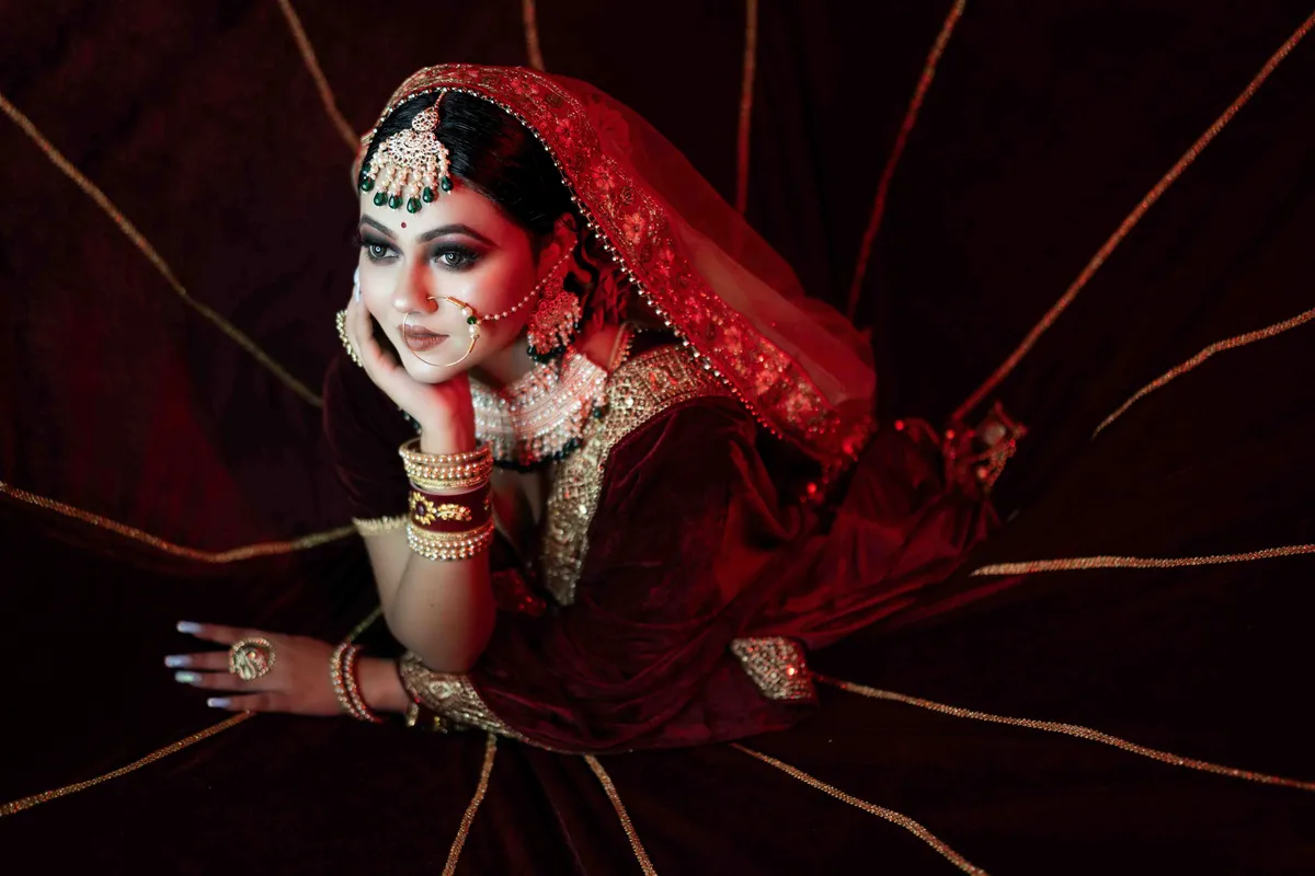 Bridal portrait West Bengal